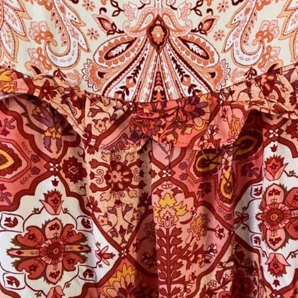 Lucca Couture Desert Rose Tiered Ruffle Maxi Dress NWOT - Picture 3 of 7